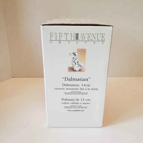 Fifth Avenue Crystal Dalmatian Dog Figurine,Handmade Art  Glass. - Picture 9 of 13